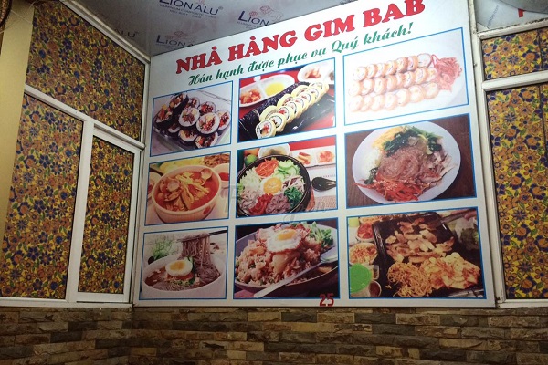 các món ăn tại nhà hàng gimbab hàn quốc